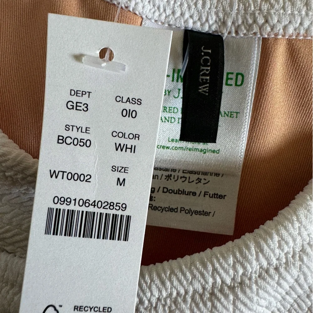 J. Crew Swimsuit Ribbed Curved Low Waist Cheeky Bikini Bottom NEW BC050